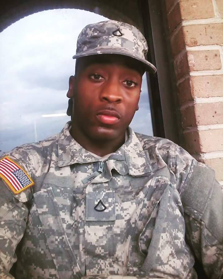 Amad Redding in his national guard uniform. Photo taken from Redding's Facebook.